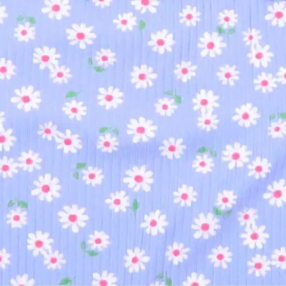 #20 Zunie Youth 2-pack Dress, 1 Pink With Stripes Blue with Flowers Medium 10/12 - Picture 6 of 9